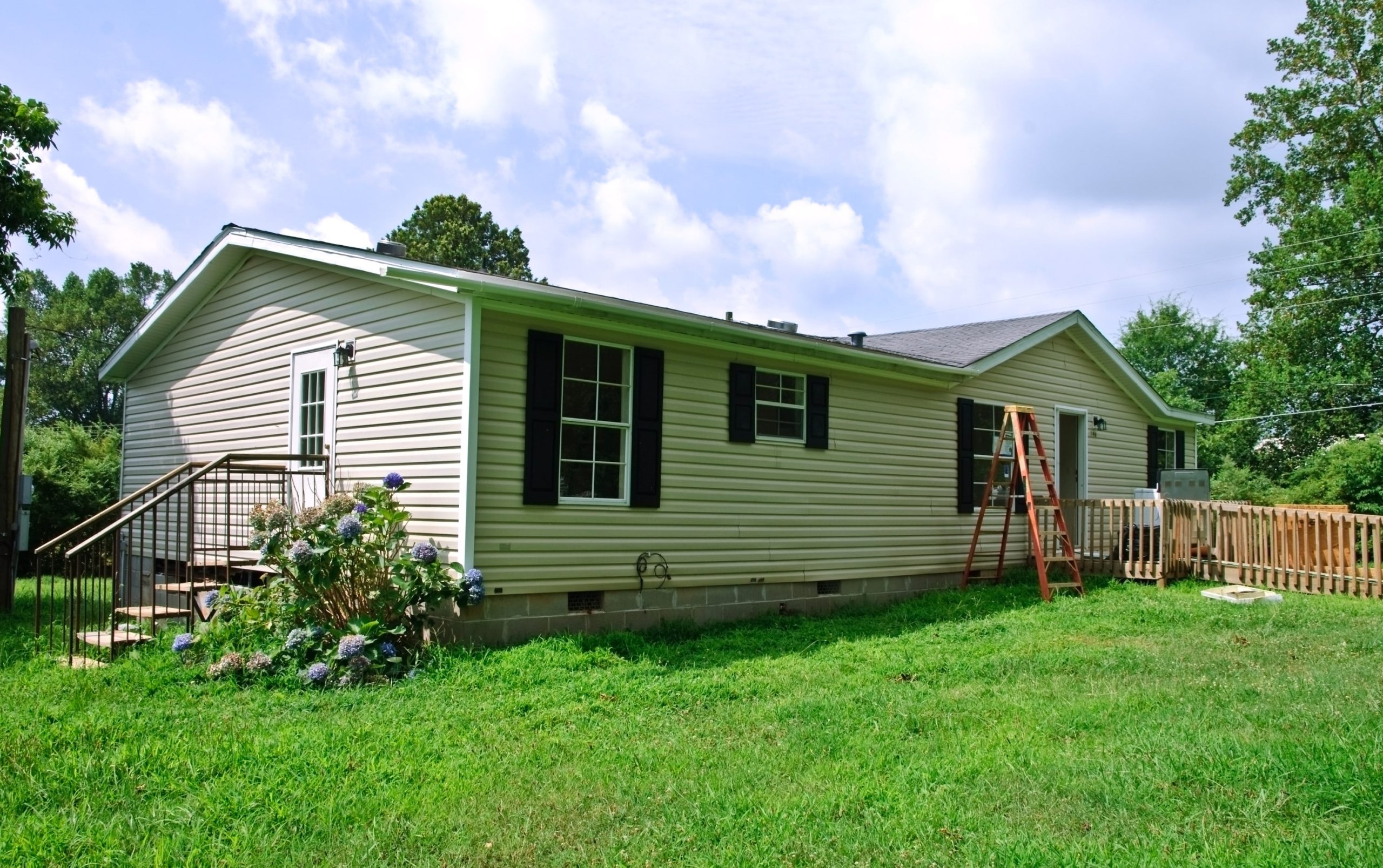 a large lawn in front of a house